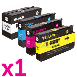 4 Pack HP 950XL + 951XL Generic Inkjet Cartridges CN045AA - CN048AA [1BK,1C,1M,1Y]