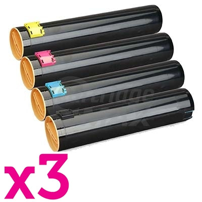3 sets of 4 Pack Fuji Xerox DocuCentre C250 C360 C450 Generic Toner Cartridge CT200539-CT200542 [3BK,3C,3M,3Y]