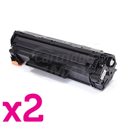 2 x HP CF283X (83X) Generic Black Toner Cartridge - 2,200 Pages