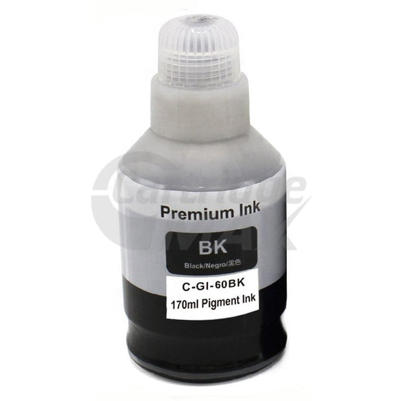 Generic Canon GI60PGBK Black Ink Bottle 170ML