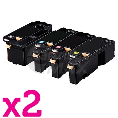 8 Pack Generic Fuji Xerox Docuprint CM115 CP115 CP116 CM225 CP225 High Yield Toner Cartridges (CT202264-CT202267) - [2BK,2C,2M,2Y]