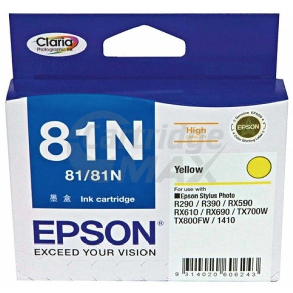 Original Epson T0814 81N HY Yellow Ink Cartridge - 805 pages [C13T111492]