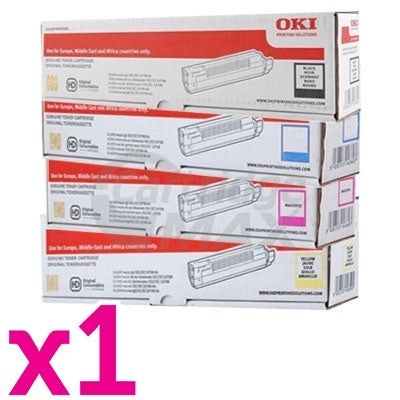 4 Pack Original OKI MC860 Toner Combo (44059237-44059240)