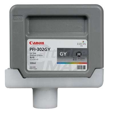 Original Canon PFI-302GY Grey Ink Cartridge - 330ML