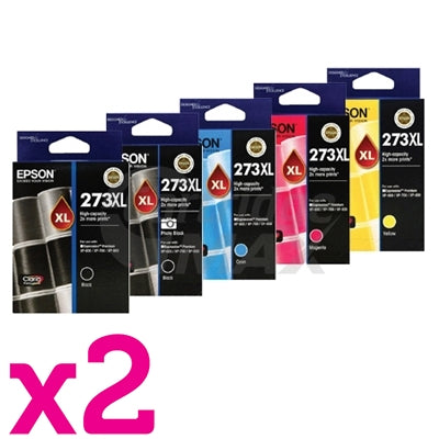 10-Pack Epson 273XL Original High Yield Ink Combo [2BK,2PBK,2C,2M,2Y]