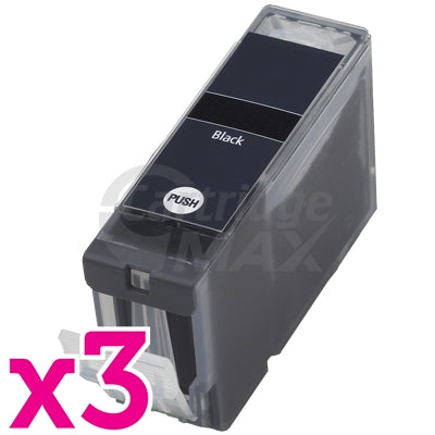 3 x Pack Canon PGI-5BK Generic Black Inkjet Cartridges (with Chip)