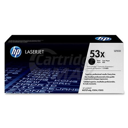 1 x HP Q7553X (53X) Original Black Toner Cartridge - 7,000 Pages