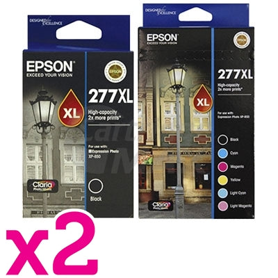 14 Pack Epson 277XL (C13T278892+C13T278192) Original High Yield Inkjet Cartridges [4BK,2C,2M,2Y,2LC,2LM]