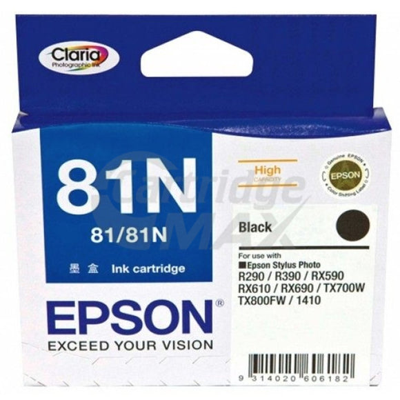 Original Epson T0811 81N HY Black Ink Cartridge - 520 pages [C13T111192]