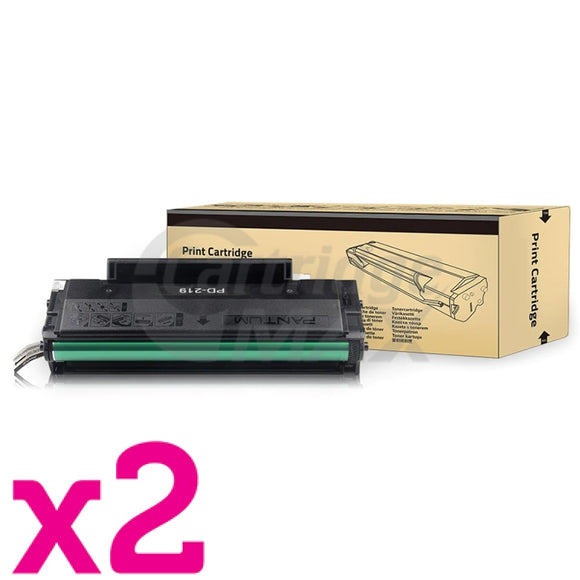 2 x Original Pantum PD-219 Black Toner Cartridge