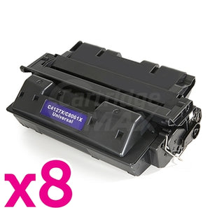 8 x HP C8061X (61X) Generic Black Toner Cartridge - 10,000 Pages