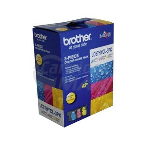 Original Brother LC-67HYCL3PK High Yield Colour Pack [C+M+Y] - 750 Pages each