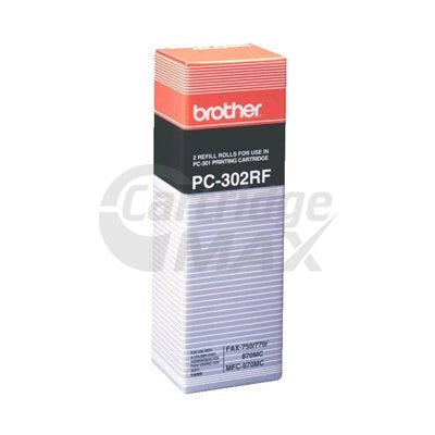 Brother PC-302RF Original Thermal Printing Ribbons [2 rolls Value Pack]