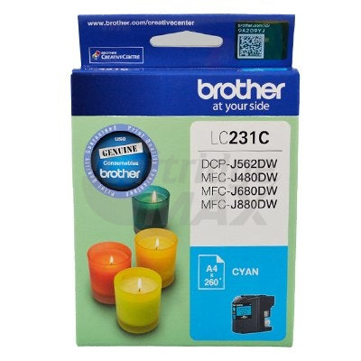 Brother LC-231 Original Cyan Ink Cartridge - 260 Pages