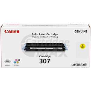 Canon LBP5000 LBP5100 (CART-307Y) Original Yellow Toner Cartridge - 2,000 Pages
