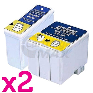 4 Pack Generic Epson S020187/T050 S020191/T052 series Ink Cartridge Combo [2BK,2CL]