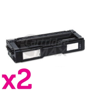 2 x Lanier SPC220N / SPC221N / SPC222SF Generic Black Toner Cartridge [406059]