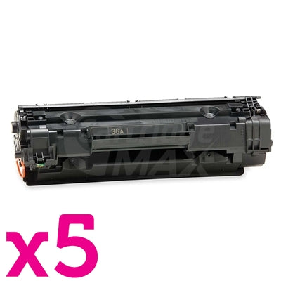 5 x HP CB436A (36A) Generic Black Toner Cartridge - 2,000 Pages