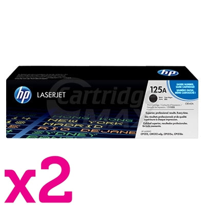 2 x HP CB540A (125A) Original Black Toner Cartridge - 2,200 Pages