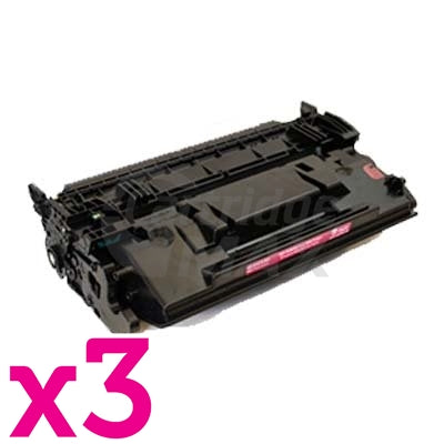 3 x HP CF287A (87A) Generic Black Toner Cartridge - 9,000 Pages