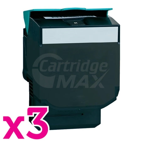 3 x Lexmark (C540H1KG) Generic C540 / C543 / C544 / C546 / X543 / X544 / X546 Black HY Toner - 2,500 pages44 / X546