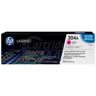HP CC533A (304A) Original Magenta Toner Cartridge - 2,800 Pages