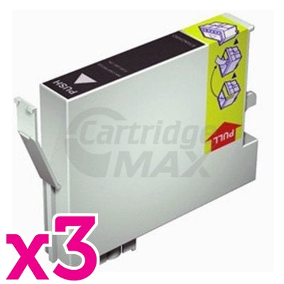 3 x Generic Epson T0811 81N HY Black Ink Cartridge - 480 pages [C13T111192]