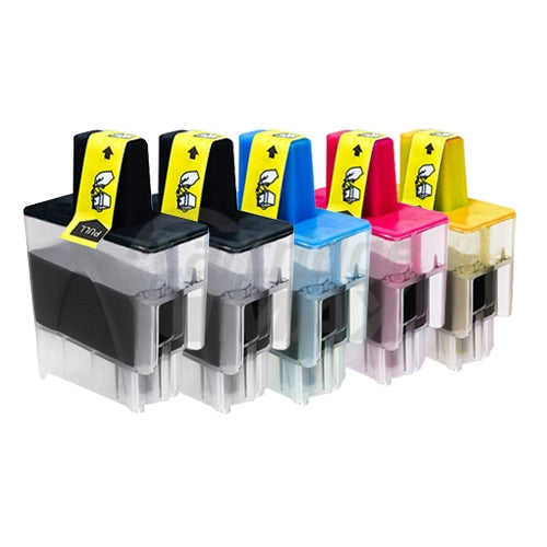 5 Pack Brother Generic LC-47 Inkjet Combo [2BK,1C,1M,1Y]