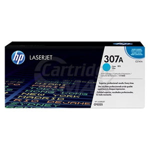HP CE741A (307A) Original Cyan Toner Cartridge - 7,300 Pages