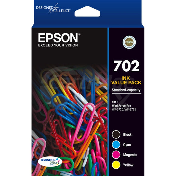 Epson 702 (C13T344692) Original Inkjet Cartridge Value Pack [1BK,1C,1M,1Y]