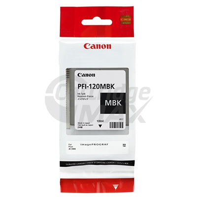Original Canon PFI-120MBK Matte Black Ink Cartridge - 130ML