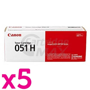5 x Canon CART-051H Black High Yield Original Toner Cartridge
