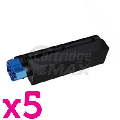 5 x OKI Generic B432 B512 MB472 MB492 MB562 B412 Black High Yield Toner Cartridge - 7,000 pages (45807107)