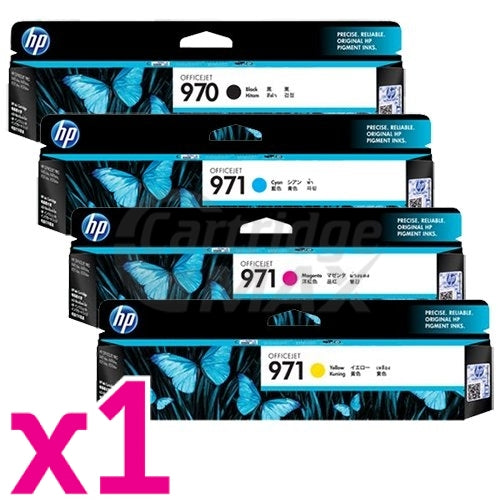4 Pack HP 970 + 971 Original Inkjet Cartridges CN621AA-CN624AA  [1BK,1C,1M,1Y]