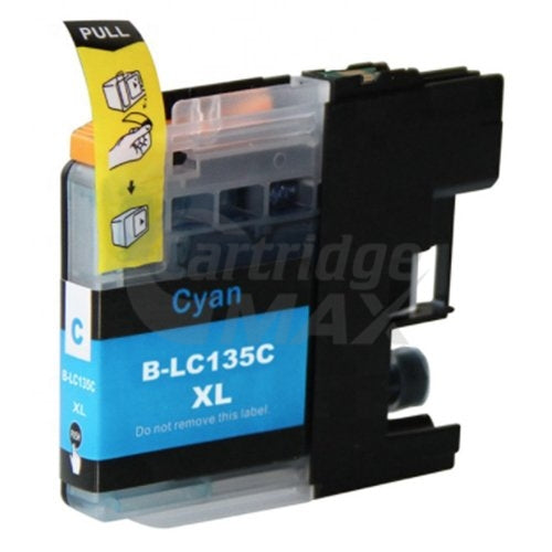 Generic Brother LC-135XLC Cyan Ink Cartridge - 1,200 Pages
