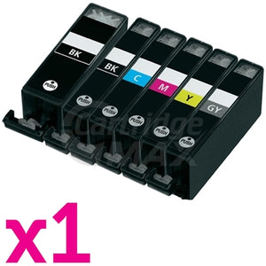 6-Pack Canon PGI-525, CLI-526 Generic Inkjet (with Chip) [1BK,1PBK,1C,1M,1Y,1GY]