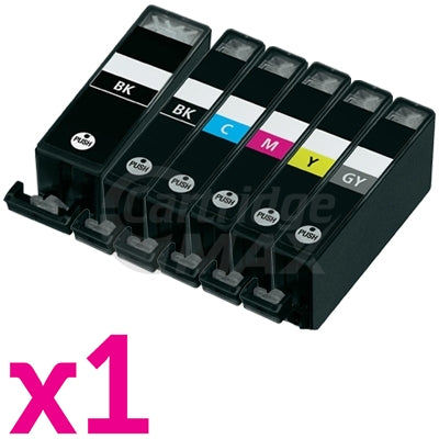 6-Pack Canon PGI-525, CLI-526 Generic Inkjet (with Chip) [1BK,1PBK,1C,1M,1Y,1GY]
