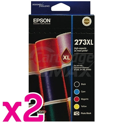 2 x Value Pack - Epson 273XL Original High Yield Ink Combo [C13T275792] [2BK,2PBK,2C,2M,2Y]