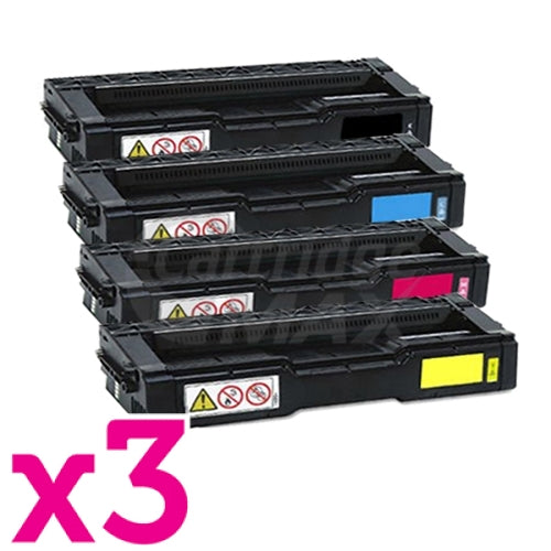 3 Sets of 4 Pack Compatible for TK-154 Toner Cartridges suitable for Kyocera FS-C1020MFP [3BK,3C,3M,3Y]