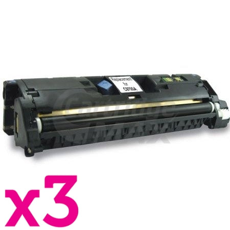 3 x HP C9700A (121A) Generic Black Toner Cartridge - 5,000 Pages