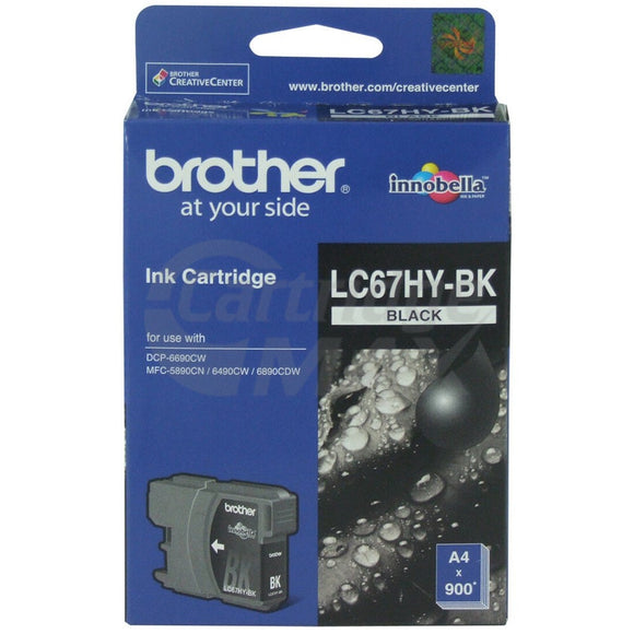 Original Brother LC-67HYBK High Yield Black Ink Cartridge