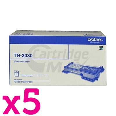 5 x Brother TN-2030 Original Toner Cartridge