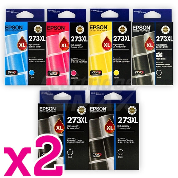 12-Pack Epson 273XL Original High Yield Ink Combo [4BK,2PBK,2C,2M,2Y]