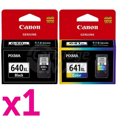2-Pack Canon PG-640XL, CL-641XL Original High Yield Ink Cartridge [1Black + 1Colour]