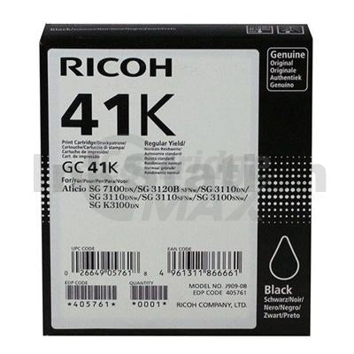Ricoh SG-3110DNW SG-7100DN Original GC41K Black Ink Cartridge [405761]
