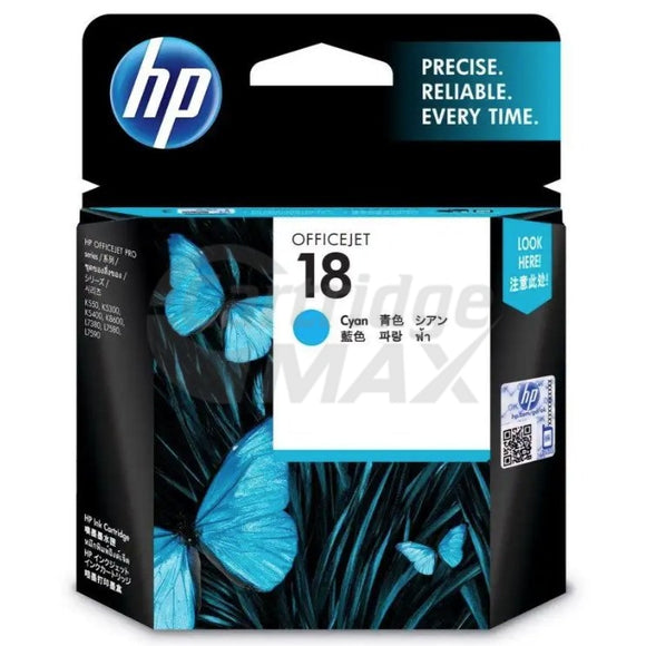 HP 18 Original Cyan Inkjet Cartridge C4937A