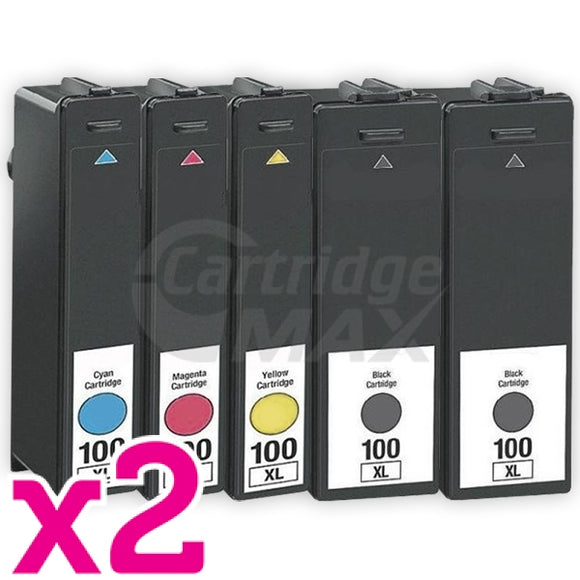 10 Pack Lexmark No.100XL Generic Ink Cartridges [4BK,2C,2M,2Y]