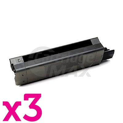 3 x OKI Generic C5850/C5950/MC560 Black Toner Cartridge-8,000 pages (43865728)