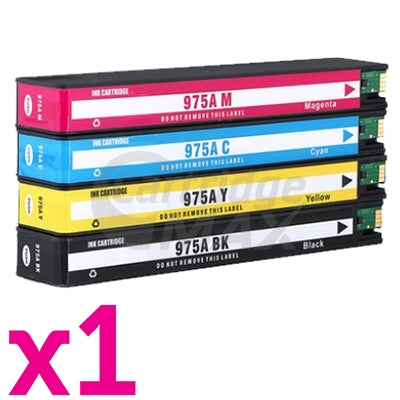 4 Pack HP 975A Generic Inkjet Combo L0R88AA - L0R97AA [1BK,1C,1M,1Y]