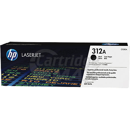 HP CF380A (312A) Original Black Toner Cartridge  - 2,400 Pages